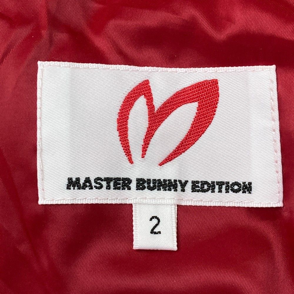 サイズ：2 MASTER BUNNY EDITION マスターバニーエディション  シルク混 裏地付パンツ  レッド系 [240101448326] ゴルフウェア レディース ストスト サイズ：2 MASTER BUNNY EDITION マスターバニーエディション