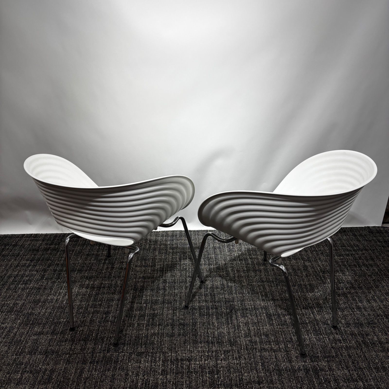 【2脚セット】★vitra★ヴィトラ★Tom Vac/トムバック★ホワイト b 2脚セット】Vitra（ヴィトラ）Tom Vac（トムバックチェア
