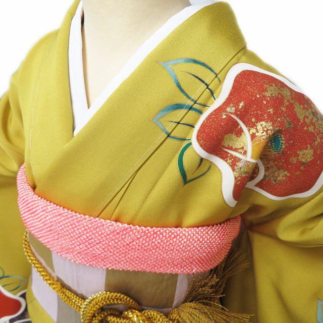 専用✺美品 正絹 総絞り トールサイズ 振袖 着物 A1784 未仕立て 振袖 22点セット「Beatiful Japan ブルー×黒 鳳凰」仮