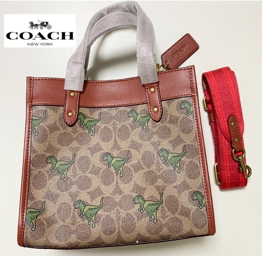 COACH 新品/未使用品 フィールド トート 22・恐竜 ショルダーバッグ