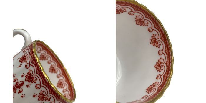 スポード フルールドリス カップ＆ソーサー 6客 spode 洋食器 デミタス コーヒー セット 中古 W４ 送料無料 スポード フルールドリス カップ＆ソーサー 6客 spode 洋食器 デミタス
