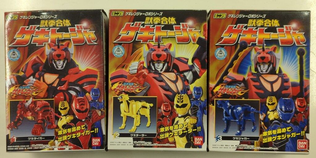 バンダイ ミニプラ/獣拳合体ゲキトージャ 獣拳戦隊ゲキレンジャー 全3種セット ゲキトージャ