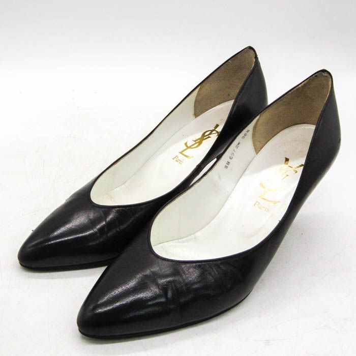 イヴサンローラン パンプス ブランド シューズ 靴 黒 レディース 36.5サイズ ブラック YVES SAINT LAURENT