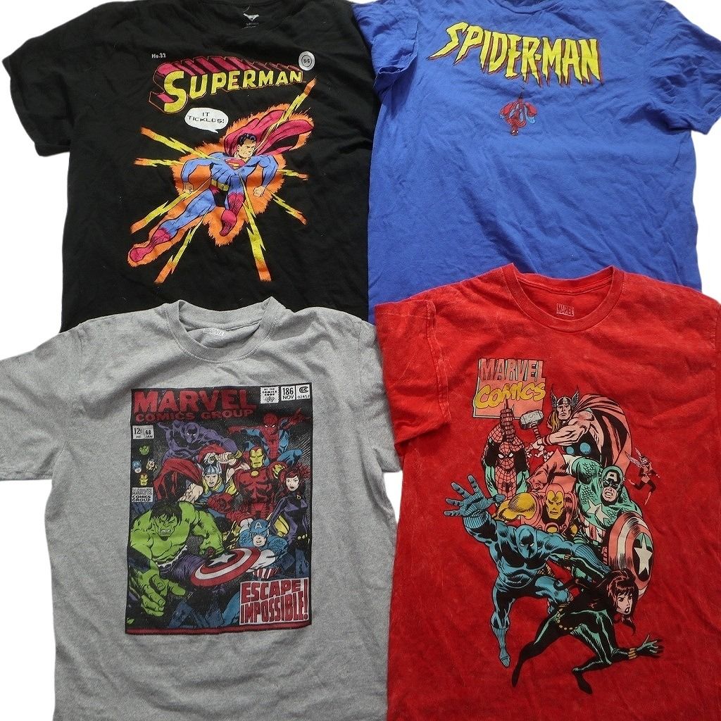 古着卸 まとめ売り マーベル DCコミック 半袖Tシャツ 16枚セット