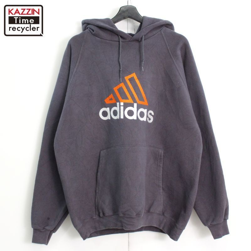 90s USA製 vintage adidas スウェット パーカー メンズ 表記Mサイズ