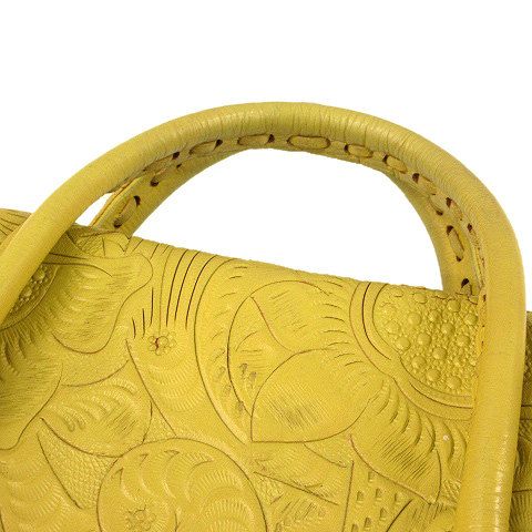 カービングトライブス　マエストラ　ハンドバッグ　イエロー　フラワー　S Maestra S / GRACE CONTINENTAL | GRACE CONTINENTAL グレース