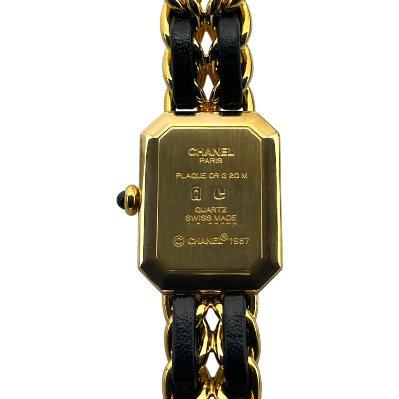 シャネル CHANEL プルミエール L H0001 ブラック GP レディース 腕時計