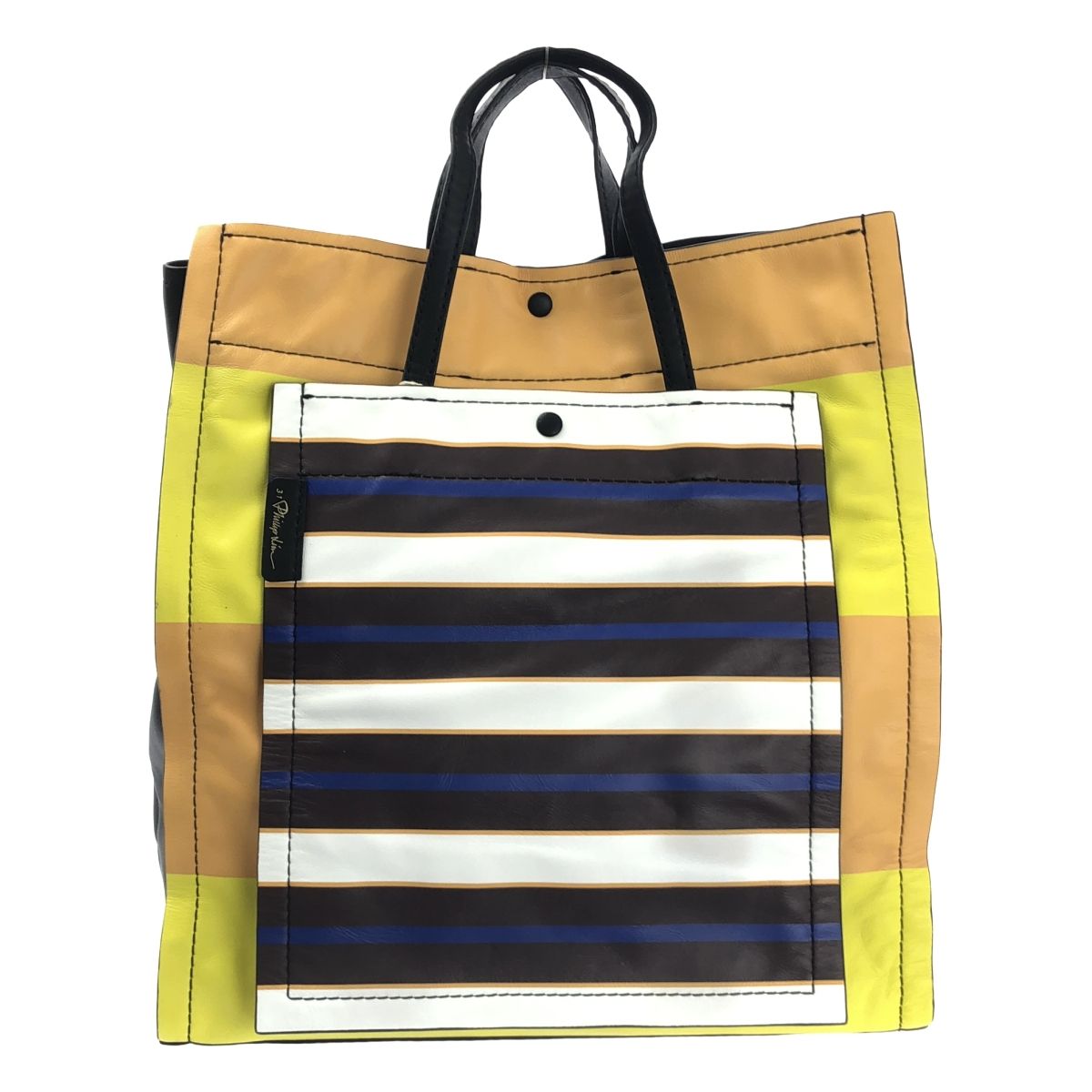 3.1 Phillip Lim スリーワンフィリップリム 2way スクエア ボーダープリント ショルダーバッグ マルチ レディース DECORATOM_COM_BR