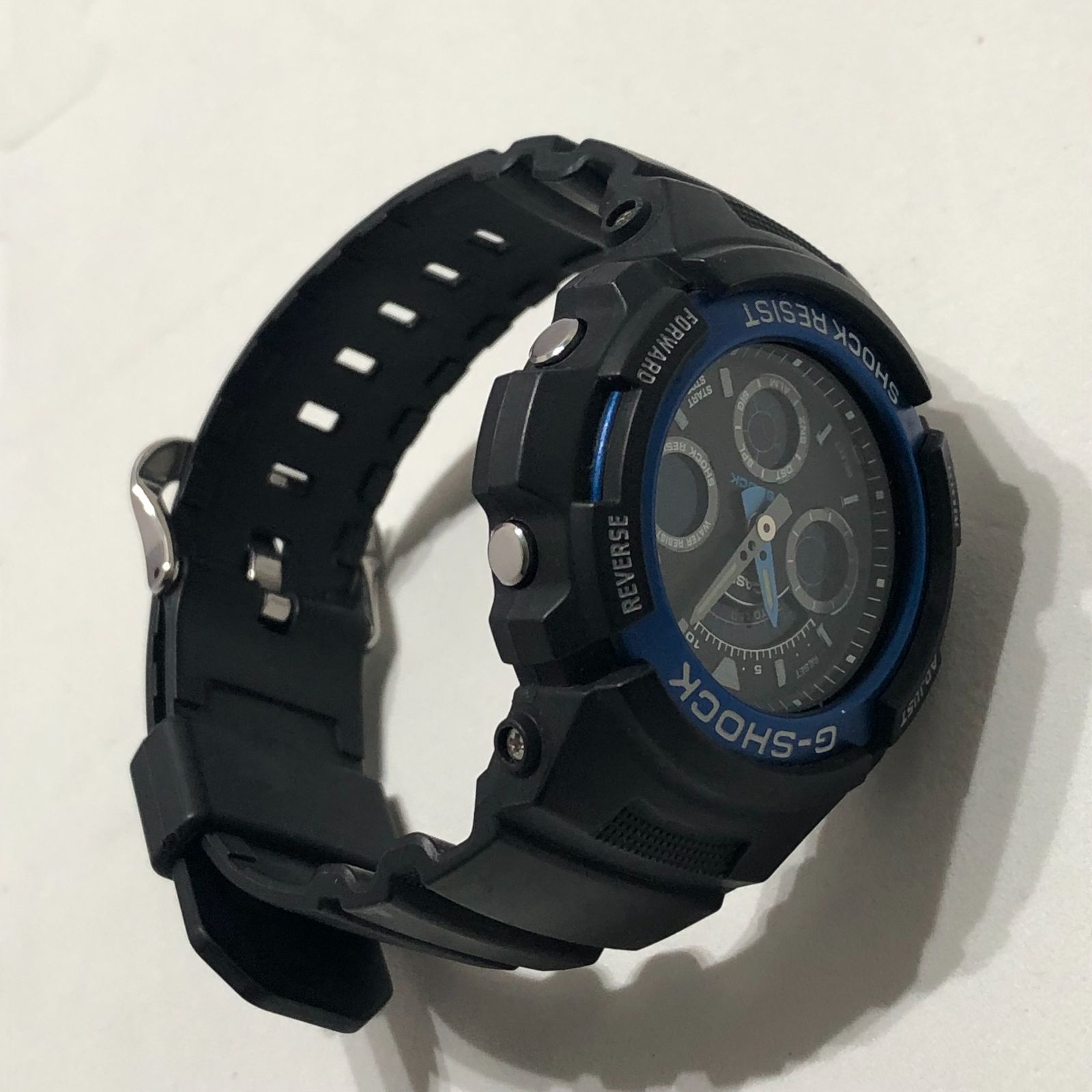 CASIO G-SHOCK カシオ ジーショック AW-591 ブラック /ブルー - メルカリ