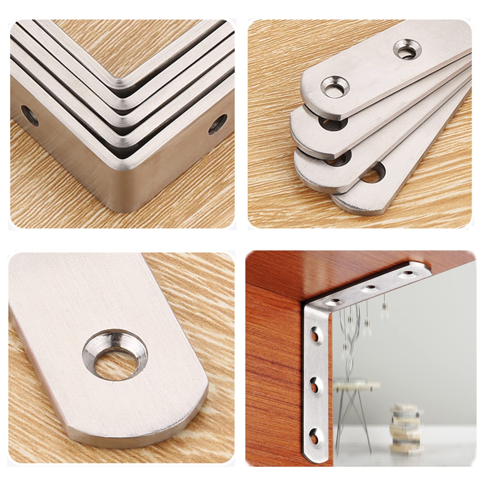 l字アングルブラケット セット アングル ステンレス製アングル 金具 補強 l字金具 コーナーブレース ブラケット金具 IUME ×20 mm