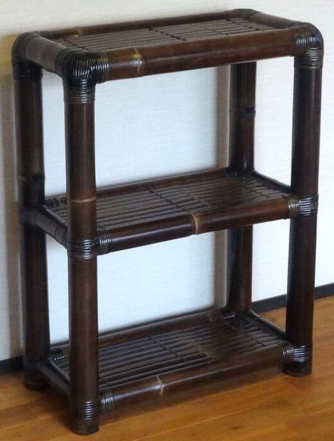小泉産業 アジアン家具 竹細工 バンブーラック ラタン調 木製2段ラック アジアン家具》バンブー2段ラック 【公式通販】