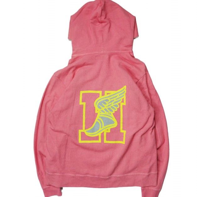 HURRAY HURRAY フレイフレイ フレーフレー 日本製 WINGFOOT HOODIE ウイングフットフーディ C4033 1 ピンク スウェットプルオーバーパーカー トップス【中古】【HURRAY HURRAY】 HURRAY HURRAY フレイフレイ フレーフレー 日本製 WINGFOOT HOODIE