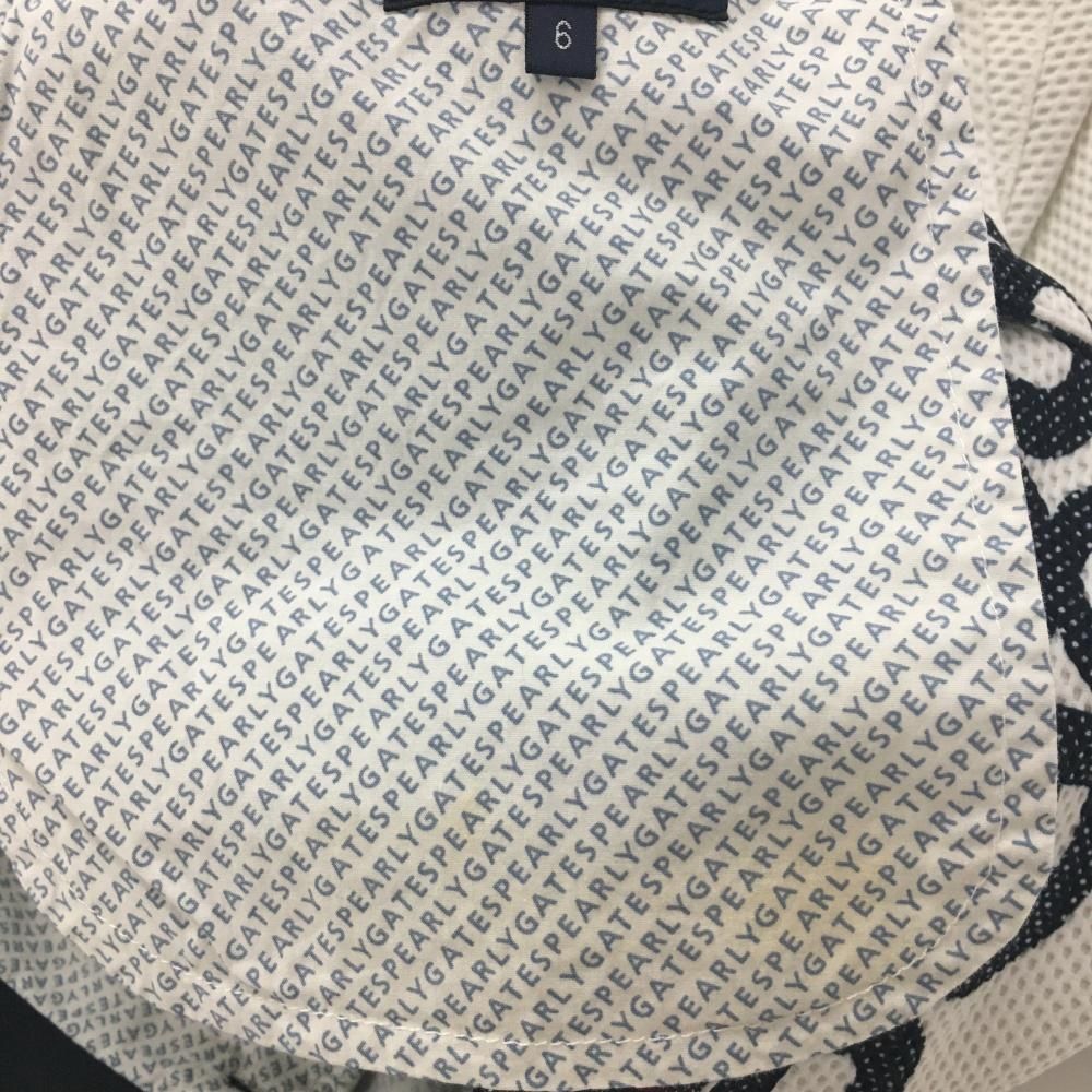 美品】パーリーゲイツ ハーフパンツ 白×ネイビー ロゴ総柄