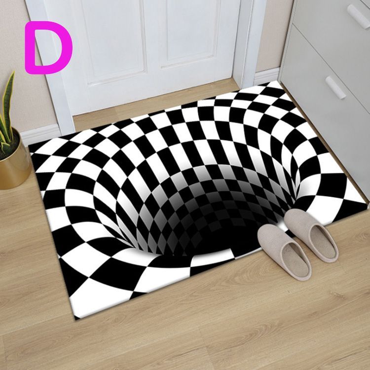 ラグマット 玄関マット 3D トリックアート 錯覚 カーペット 長方形