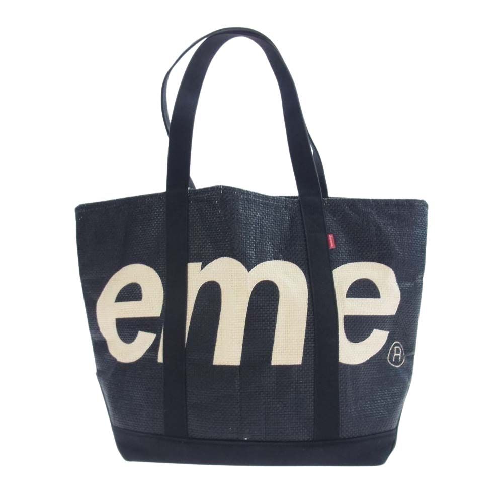 Supreme シュプリーム トートバッグ 20SS RAFFIA TOTE BAG ラフィア トート バッグ BLACK ブラック系【中古】 -  メルカリ