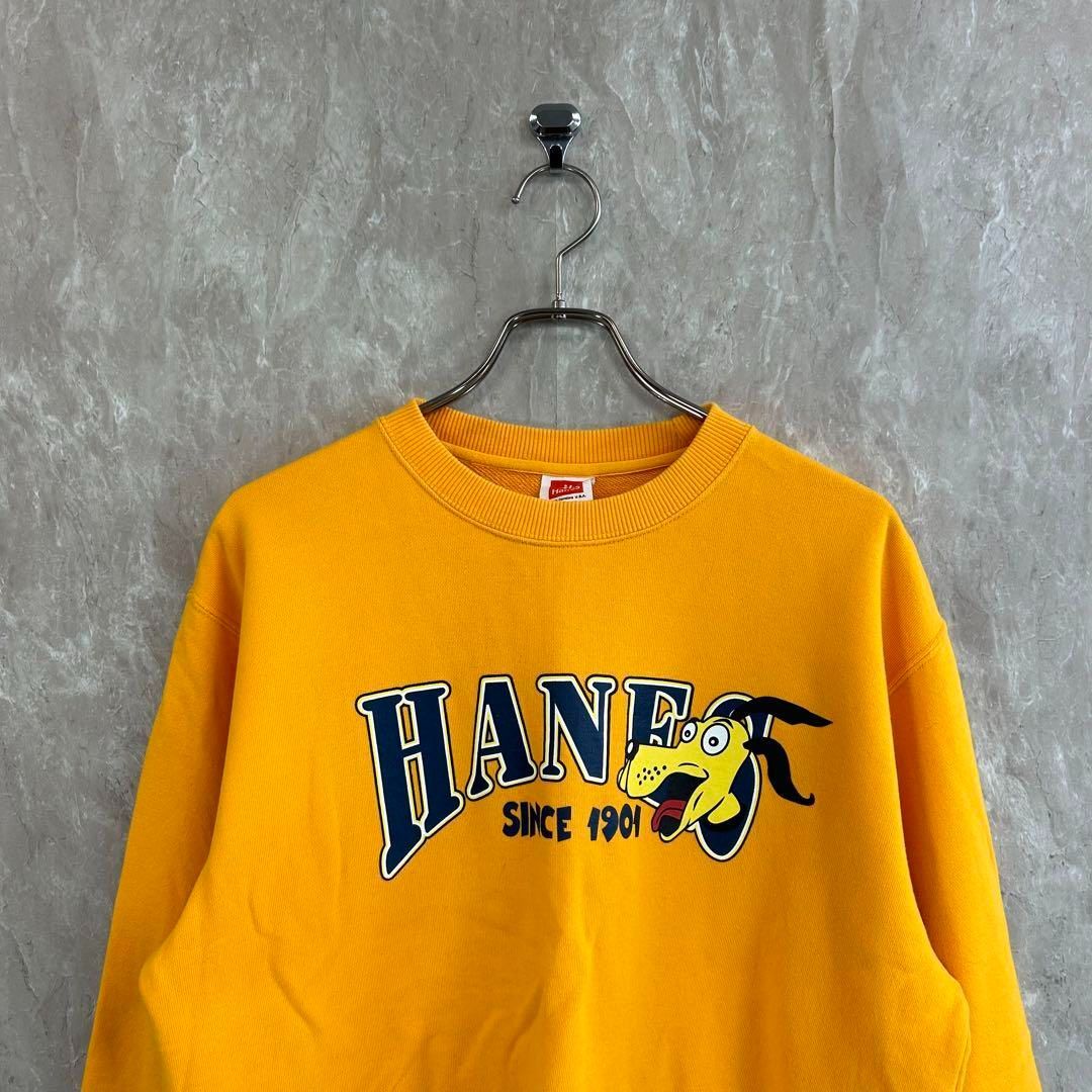 Hanes ヘインズ プリント 黄色 イエロー M スウェット - メルカリ