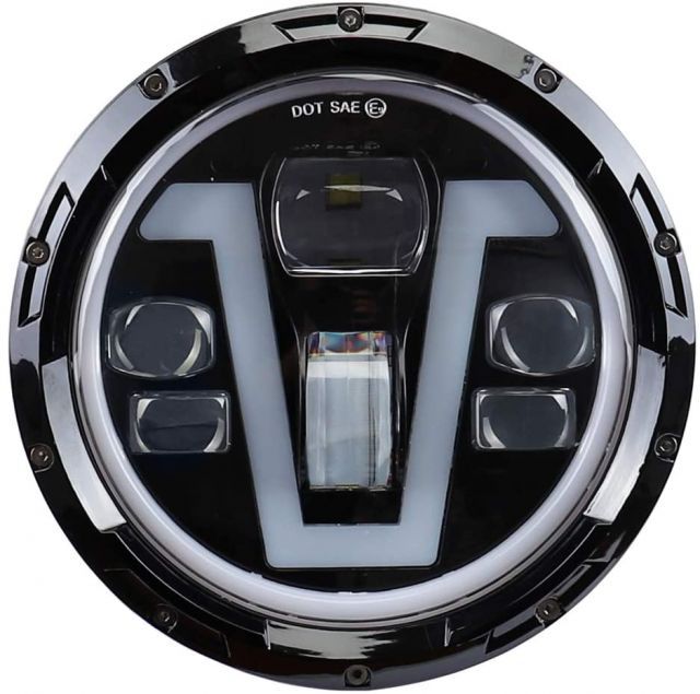 7インチ LEDヘッドライト エンジェルアイ HONDA ハーレー ソフテイル ダイナ ツーリング FLS FLSTC FLSTF FLSTFB flh flt ホンダ CB
