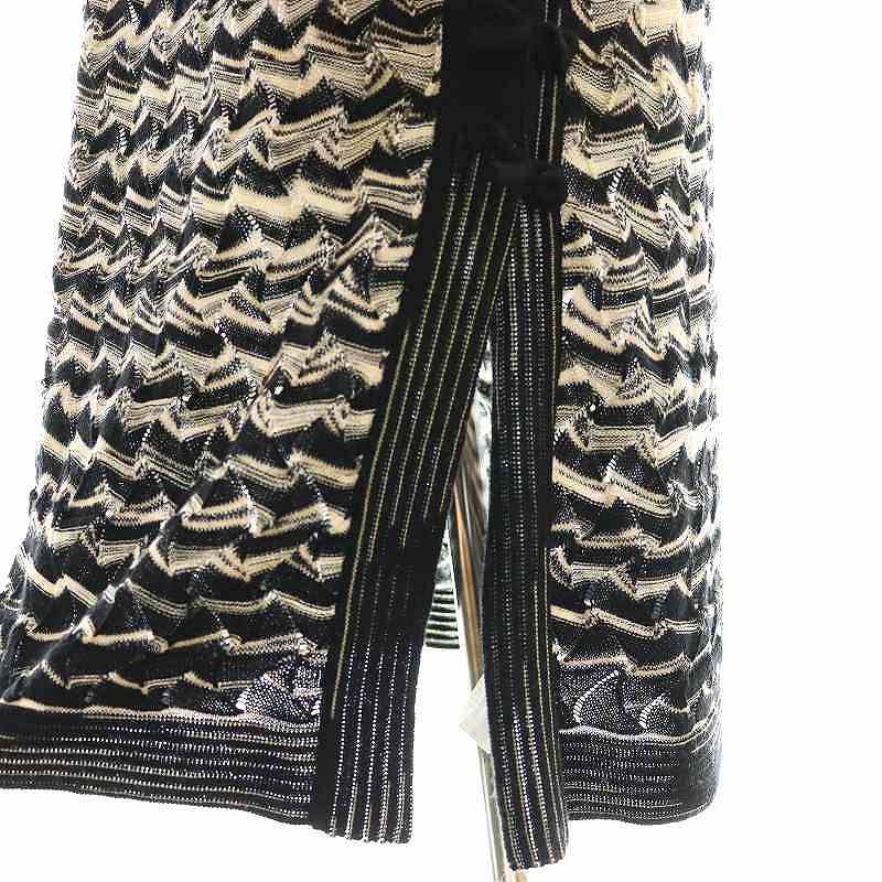 ミッソーニ MISSONI 総柄 ストレッチニット Vネック ワンピース