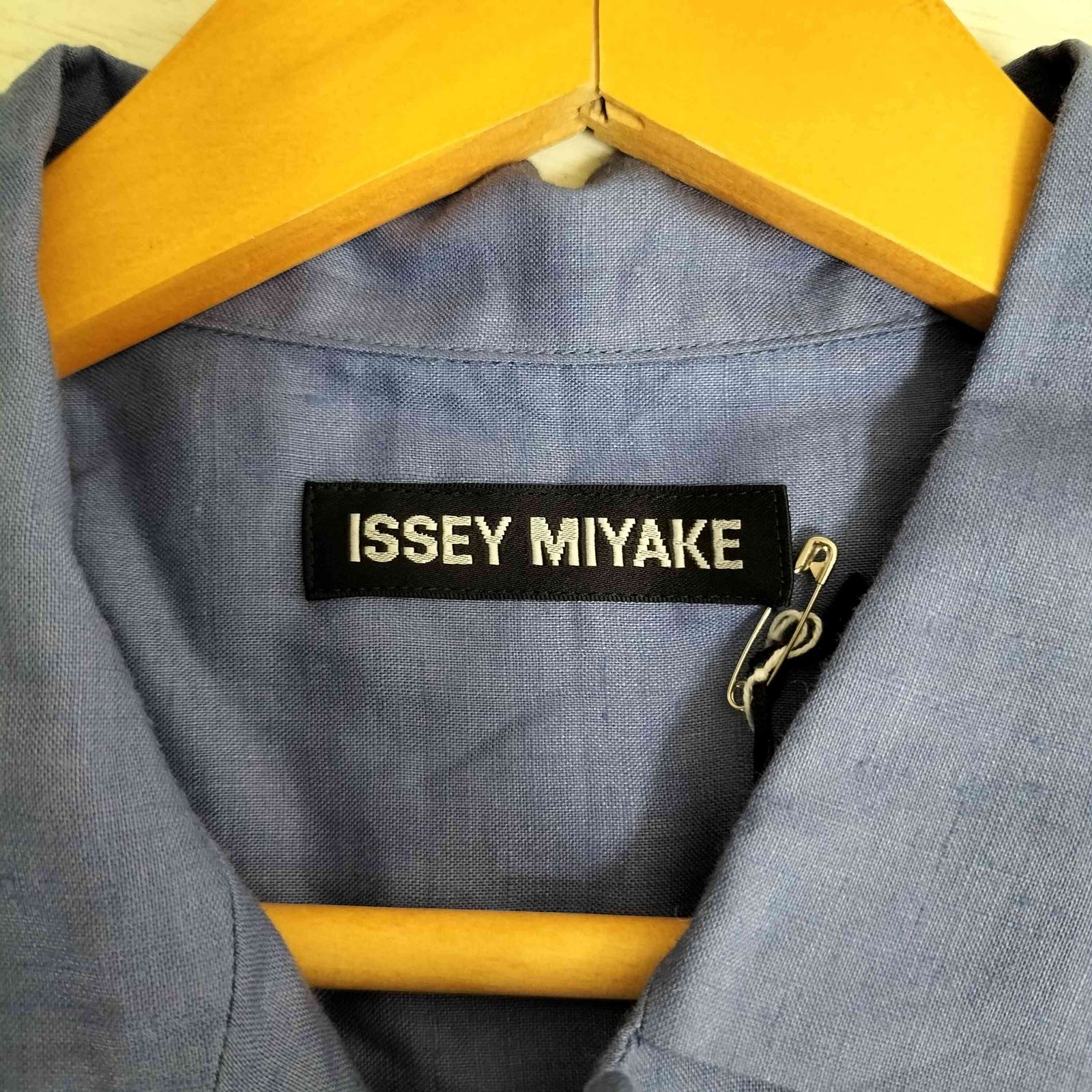 イッセイミヤケ ISSEY MIYAKE 03SS 黒タグ リネン 開襟 オープン