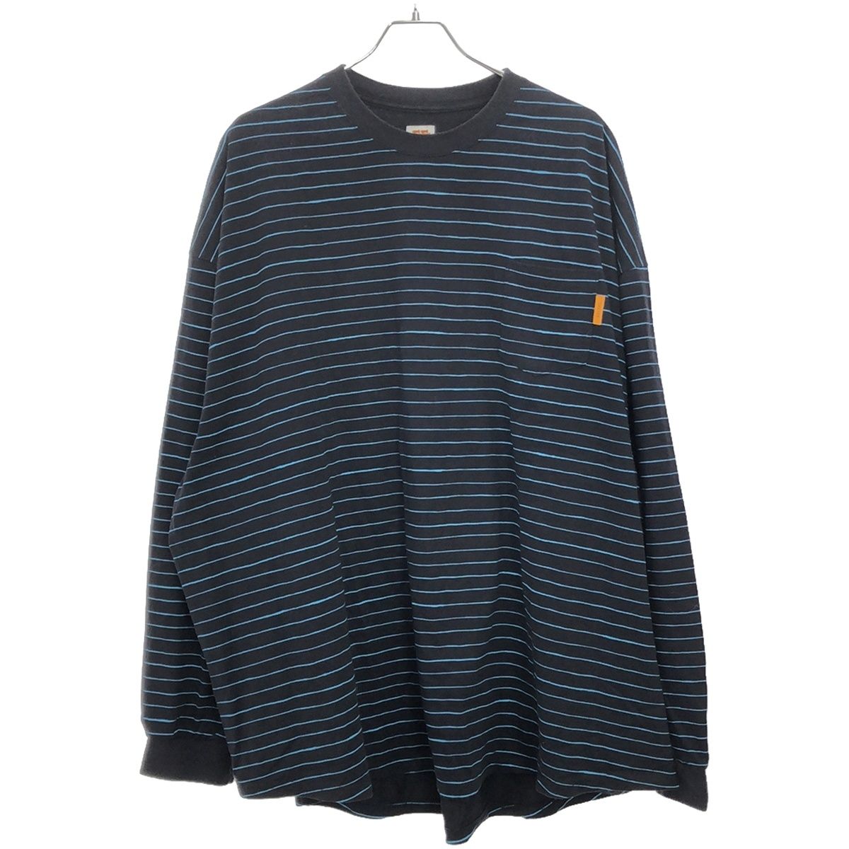 SEE SEE シーシー URBS別注 SUPER BIG ROUND LONG-SLEEVE BOADER ボーダーカットソー  ネイビー×ブルー XL