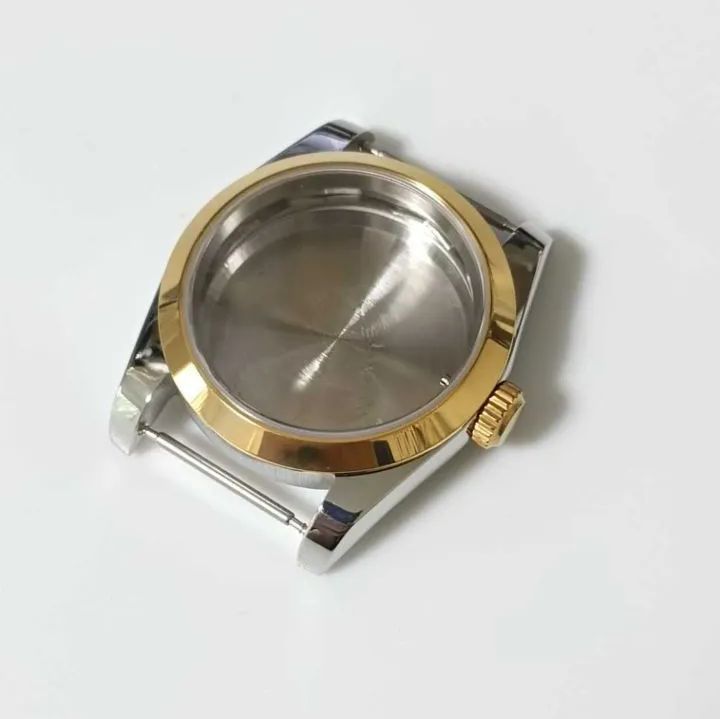 36mm ノンデイト 腕時計 ケース ゴールド プレーンベゼル 【対応ムーブメント】SEIKO NH35/NH36/4R35/4R36 セイコー