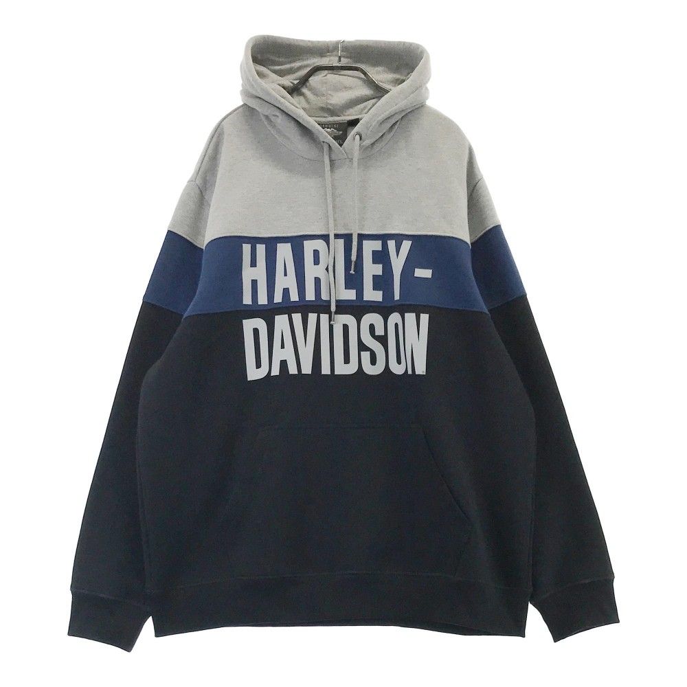 Harley-Davidson グレー ジップパーカー Harley-Davidson ジップアップ