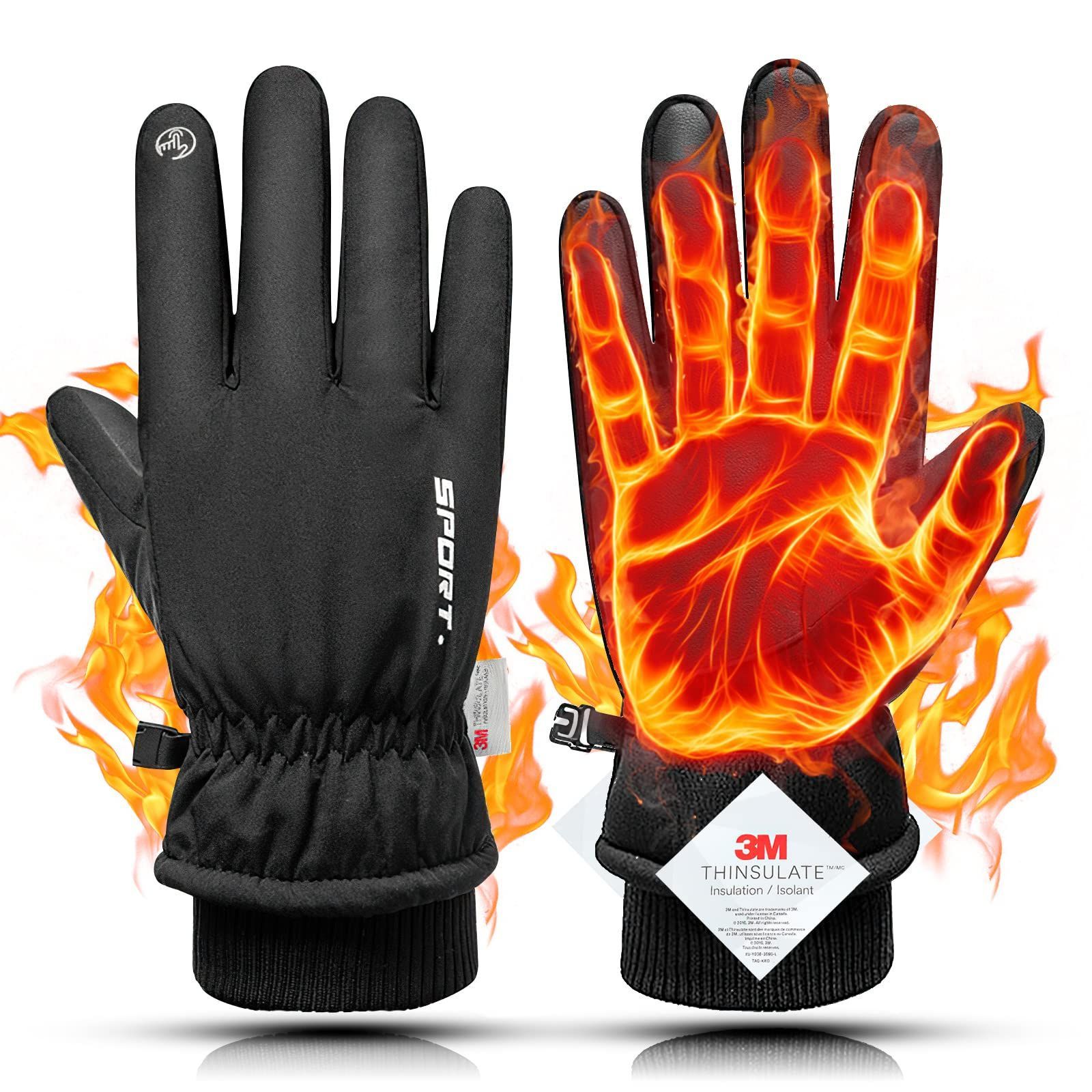 売切注意 厚手 保温 スポーツグローブ 裏起毛 バイク用グローブ 防水 防寒グローブ 防風 撥水 スマホ対応 滑り止め 手袋 紛失防止結び付け 防寒手袋 あったか裏起毛 サイクリンググローブ 冬 バイクグローブ 冬用 アウトドアグローブ 男女兼用 Ad