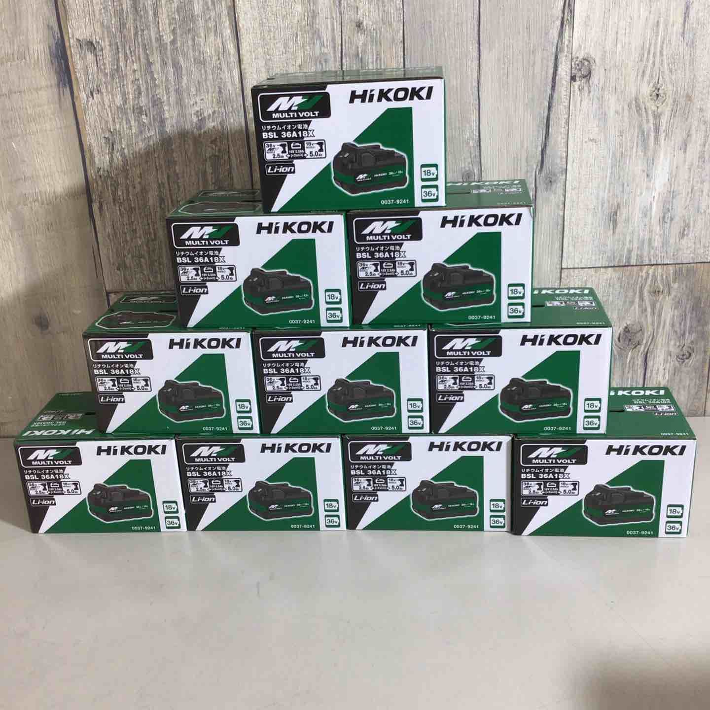 純正品 ハイコーキ HIKOKI 旧 日立工機 リチウムイオンバッテリー 36V|2.5Ah BSL36A18X 10個セット 戸田店
