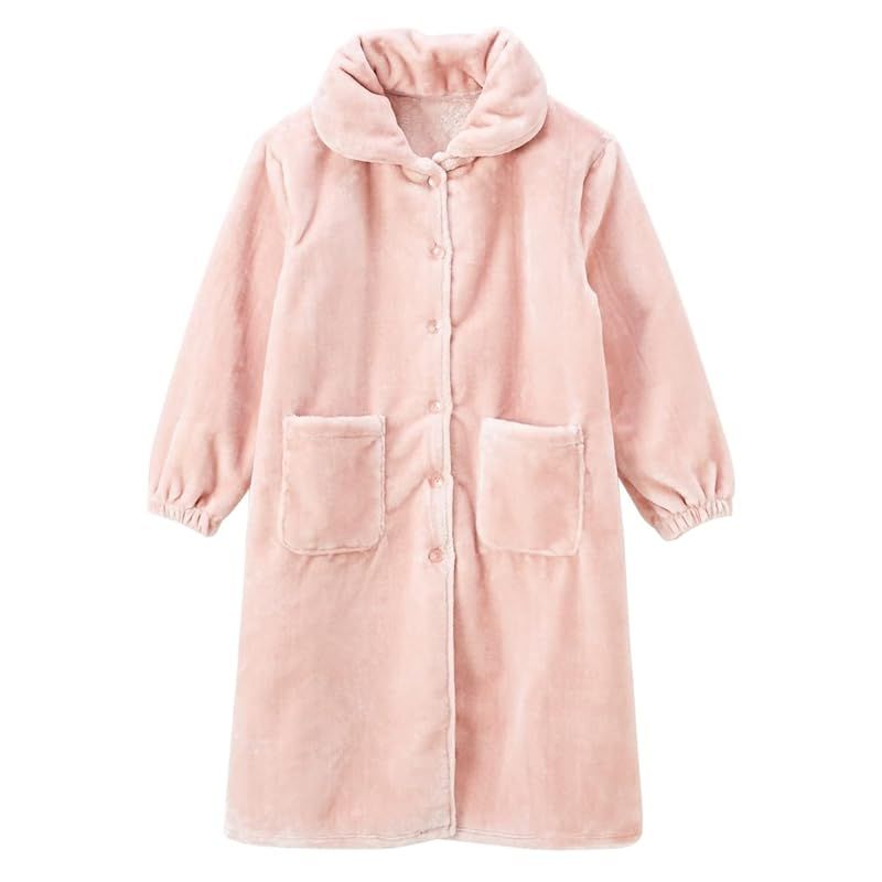 ニッセン パジャマ ルームウェアトップス 毛布屋さんが作った あったかルームワンピース 着る毛布 ピンク LL 0