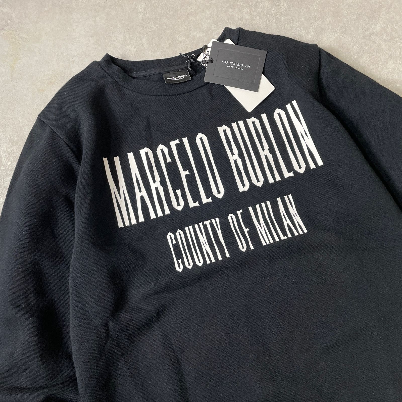 定価5.6万 新品 MARCELO BURLON ロゴプリント クルーネック スウェット 