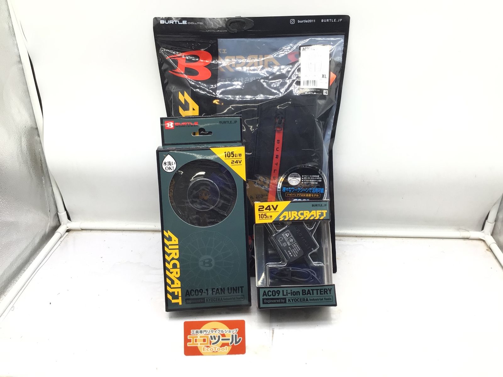 BURTLE バートル エアークラフト 空調服サイズXL バッテリー ファンセット AC2084 AC-09-24V AC09-1 ITO3ANFF9TKE エコツール笠寺店 M02