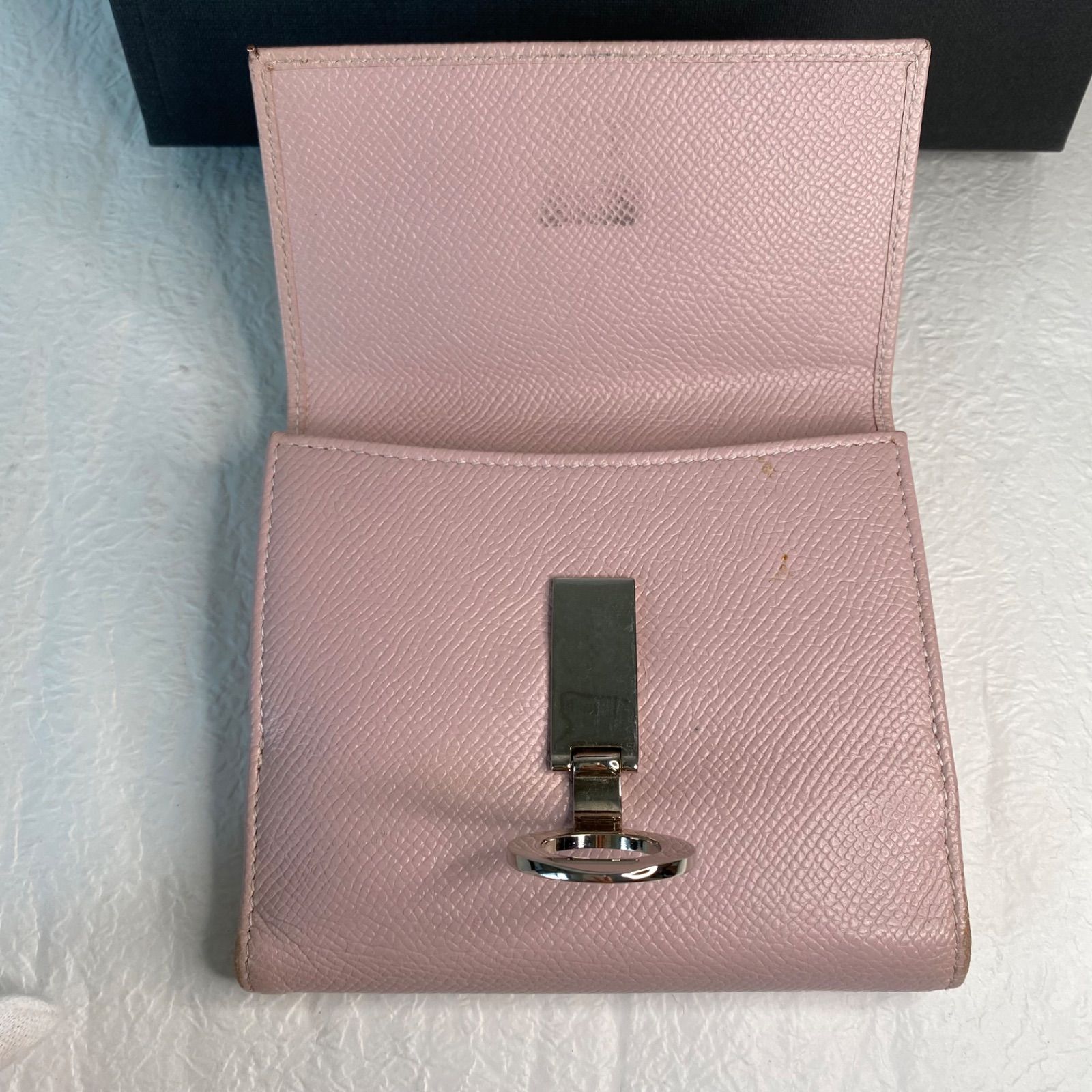 ♦︎美品♦︎BVLGARI パスケース付きWホック折財布 ピンク ブルガリ 1 
