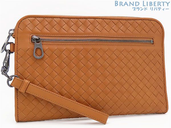 BOTTEGA VENETA ブラウンレザーポーチ BOTTEGA VENETAボッテガヴェネタ