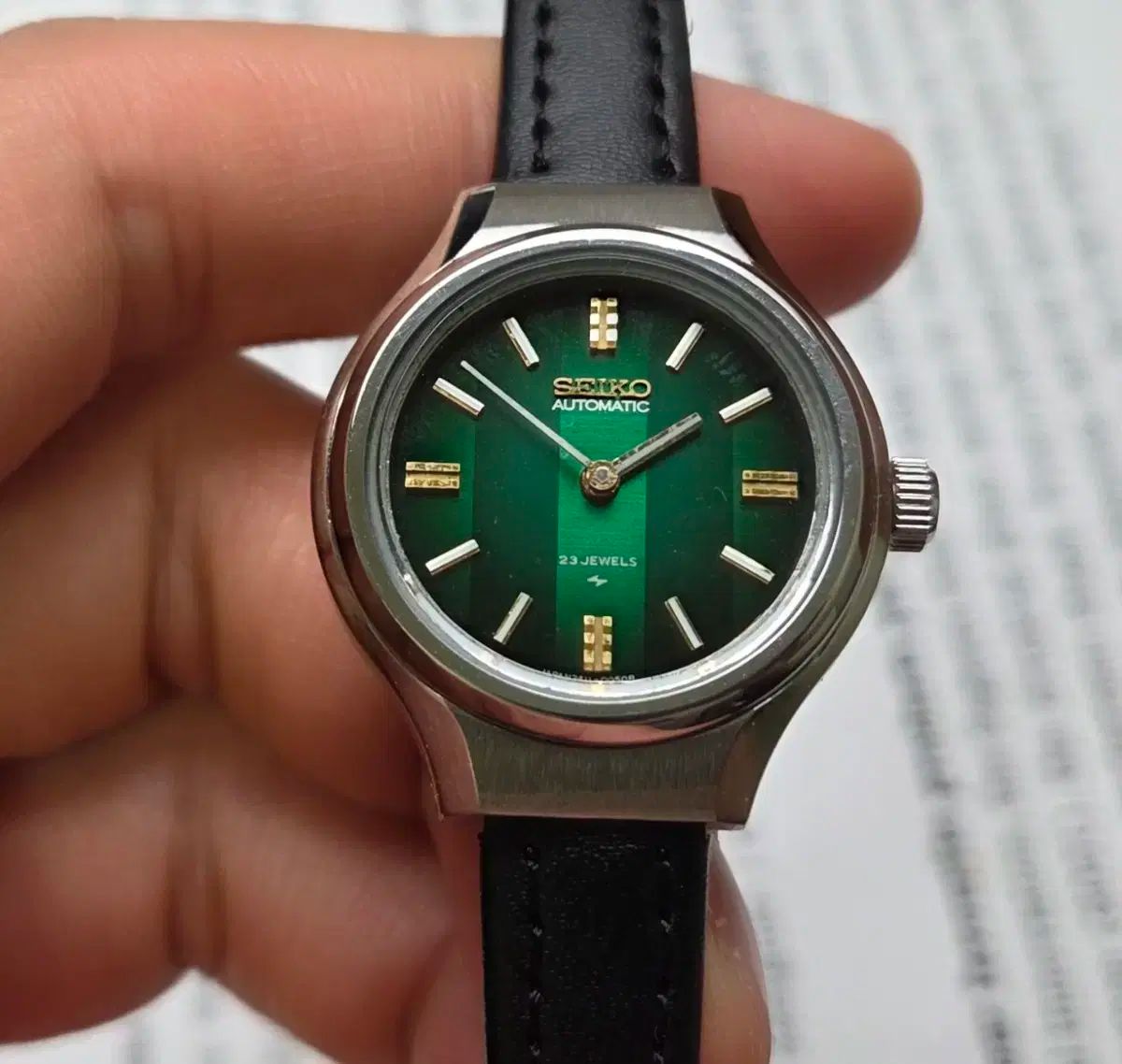 ヴィンテージ SEIKO セイコー グラフィックス オンブルグリーン ダイヤル ノンデイト オートマティック レーディス