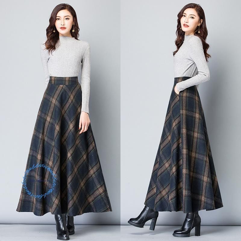 ジャンク市★レトロ 秋冬長大厚地カーキブラウンチェック２釦フレアースーツ Y-6 ダウンジャケット ショート丈 レディース 秋冬 アウター