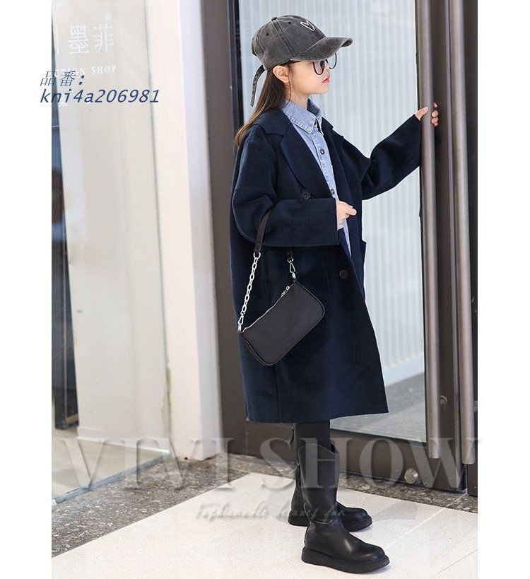 子供服女児用コート 秋物ウールコート ミディアムコート ダブルフェイスウール コート 秋冬親子お揃いアウターウェア kni4a206981 STEELWINDOWSANDDOORS_COM