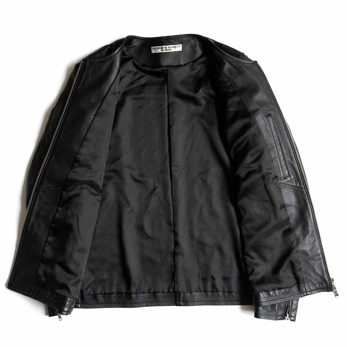 【未使用品】キャサリンハムネット　シープレザーライダースジャケット　XL 未使用品】キャサリンハムネットシープレザーライダースジャケットXL
