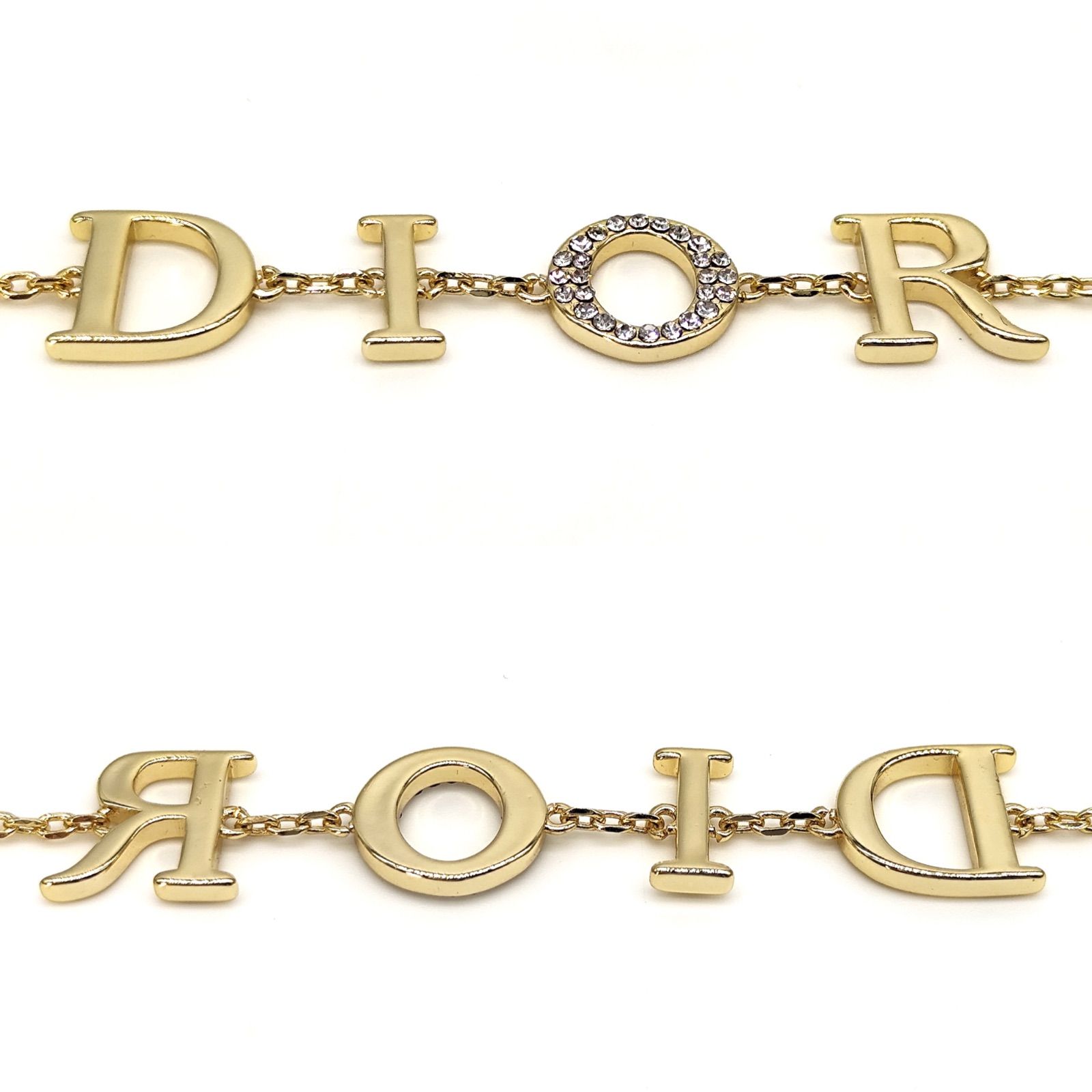 DIOR ディオール DIO(R)EVOLUTION ディオレボリューション ブレスレット ゴールドカラーメタル クリスタル Diorシグネチャーチャーム  手首周り約15.7~19.5㎝ - メルカリ