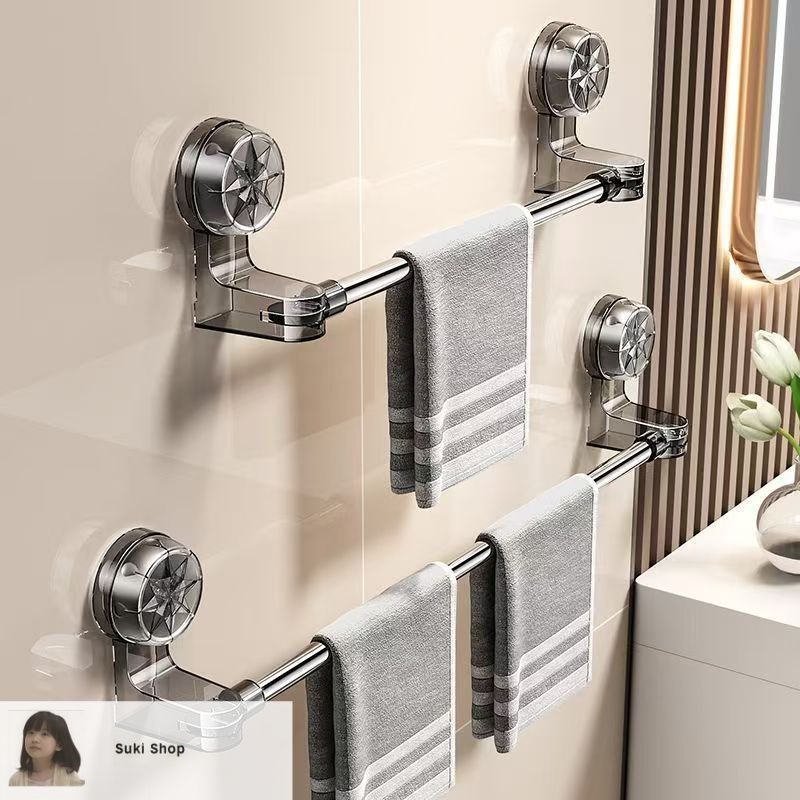 バー - ダブルレイヤー フックスペース アルミニウム バスルーム ブラック ミニマリスト パンチフリー キッチン収納ラック タオル タオルレール壁 マウントバスルームタオルホルダーホテルシェルスペースアルミニウムダブルロッド JSEIAJB トイレタオルラック、穴なし バス ... タオルバー バスルーム用ダブルタオルホルダー 壁取り付け式タオルレール ステンレススチール キッチン ホテル オフィス用 ブラック
