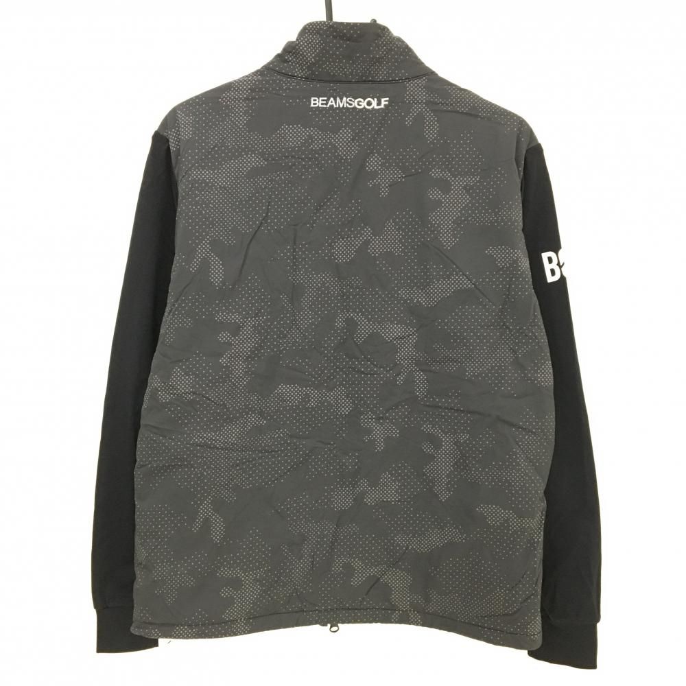 ビームスゴルフ 中綿ジャケット 黒×グレー 身頃ドット 身頃中綿 メンズ L ゴルフウェア BEAMS GOLF