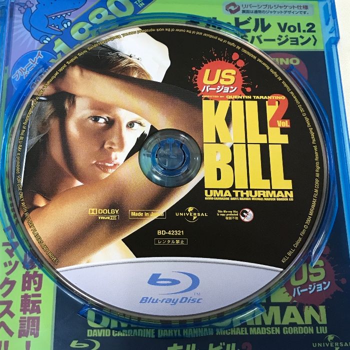 キル・ビル Vol.2 USバージョン ジェネオン・ユニバーサル ユマ・サーマン サミュエル・ジャクソン Blu-ray