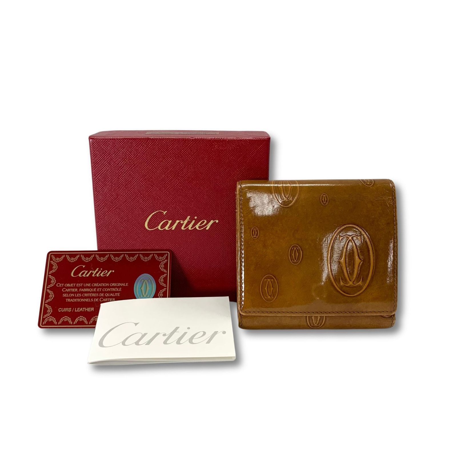 Cartier カルティエ ハッピーバースデー キャメル 折財布 L3000766