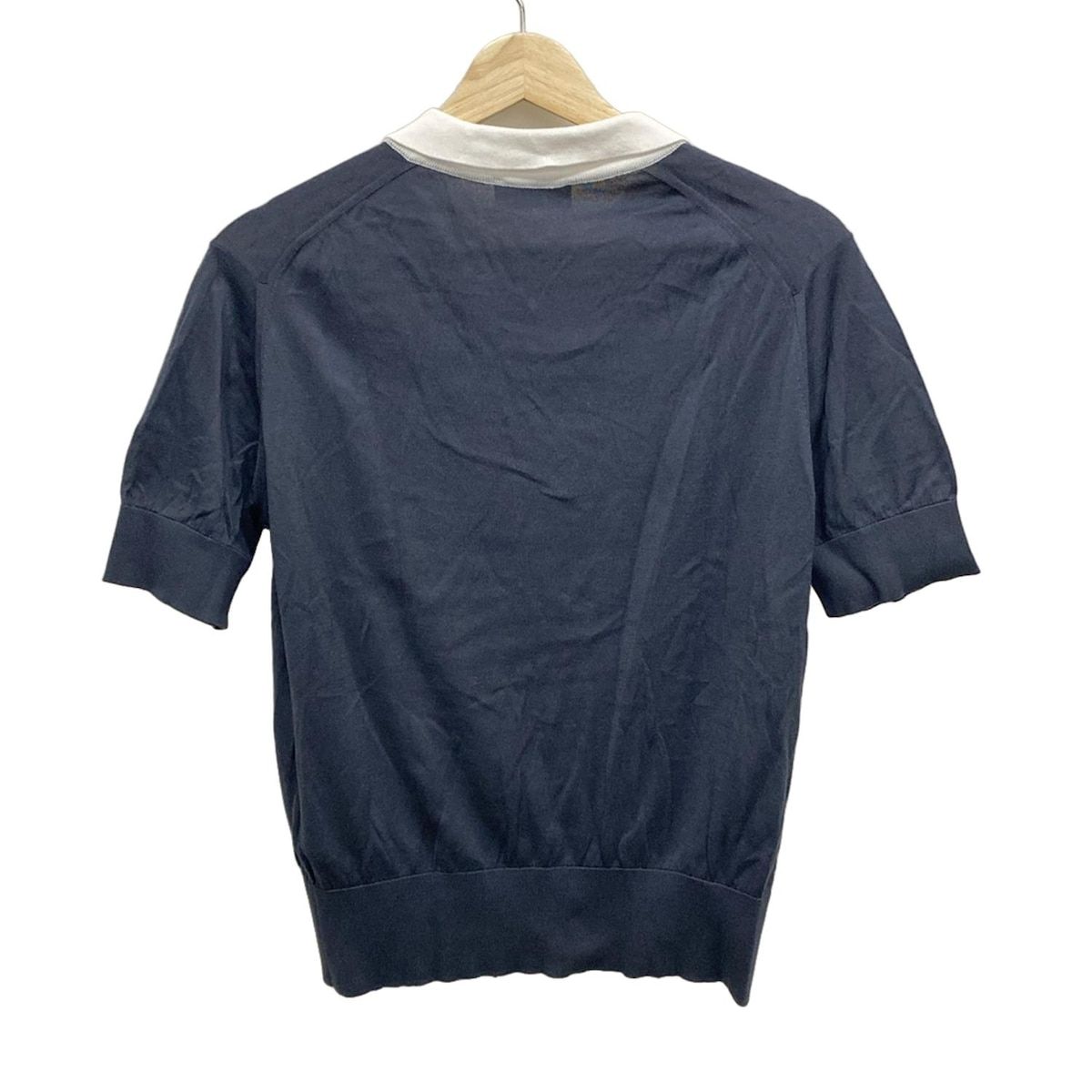 JOHN SMEDLEY M コットンニット 半袖 JOHN SMEDLEY 半袖配色コットン