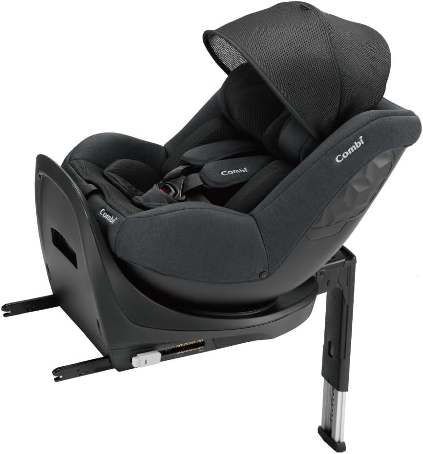 【極美品】コンビ 回転式チャイルドシート クルムーヴ R129 エッグショック CA ブラック 18601
