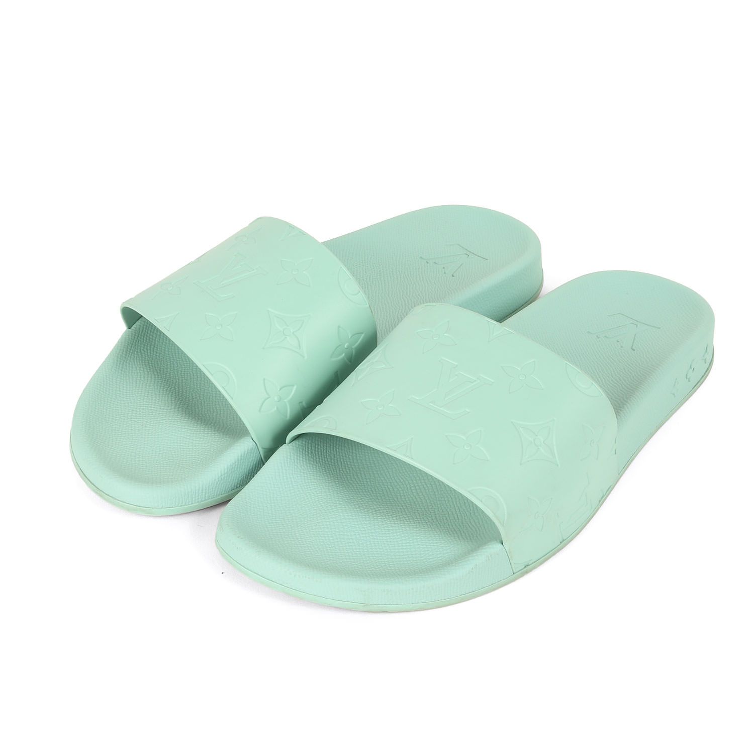 LOUIS VUITTON グリーン スライドサンダル