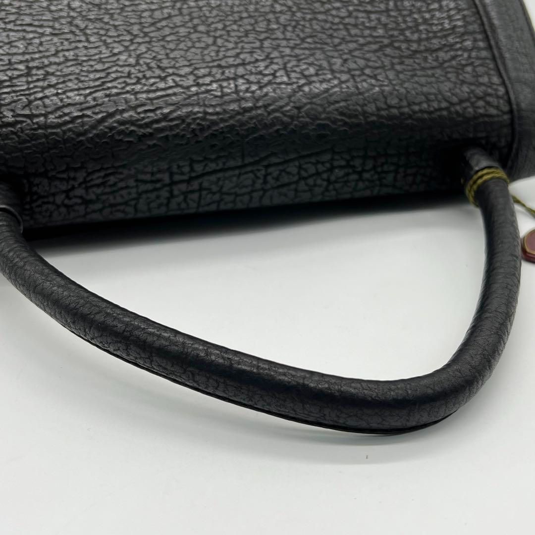 希少 JRA シャークスキン ハンドバッグ エキゾチックレザー JRA・美品】FURDI シャークスキン 鮫 ハンドバッグ エキゾチック