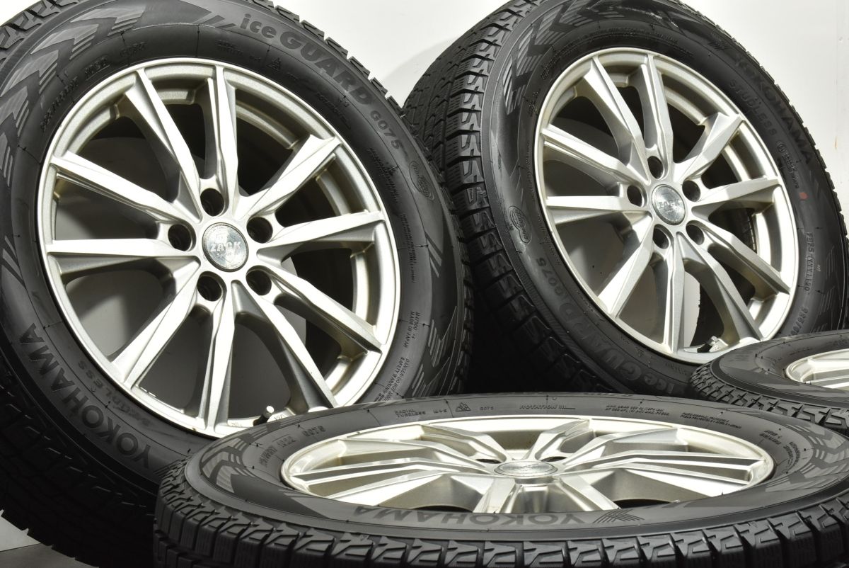 バリ溝 ZACK 17in 7J 48 PCD114.3 アイスガード G075 225 65R17 ハリアー RAV4 CR-V CX-5 CX-8 エクストレイル レガシィアウトバック