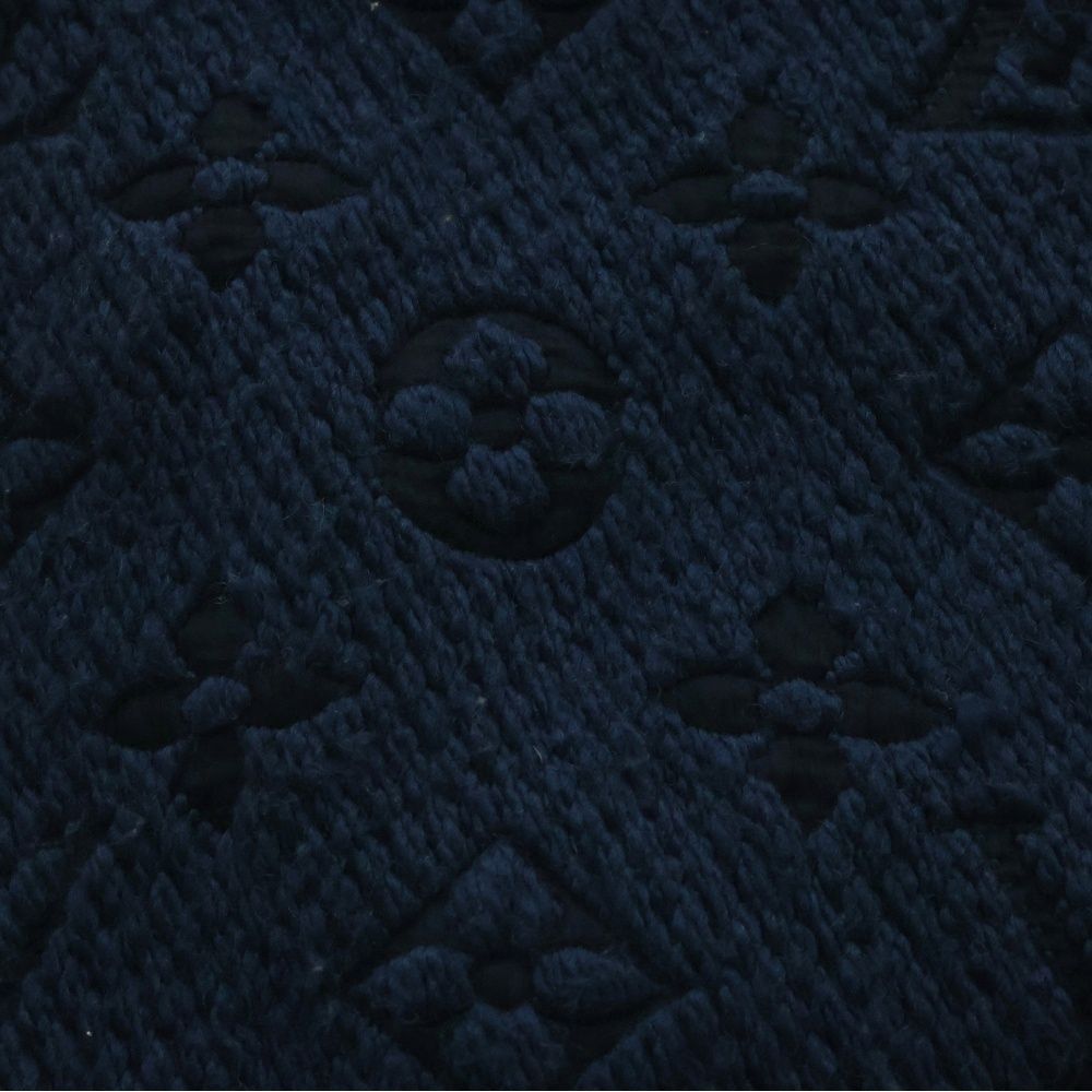 LOUIS VUITTON ルイヴィトン エシャルプ ロゴマニア モノグラム フリンジ マフラー ブルー M75504