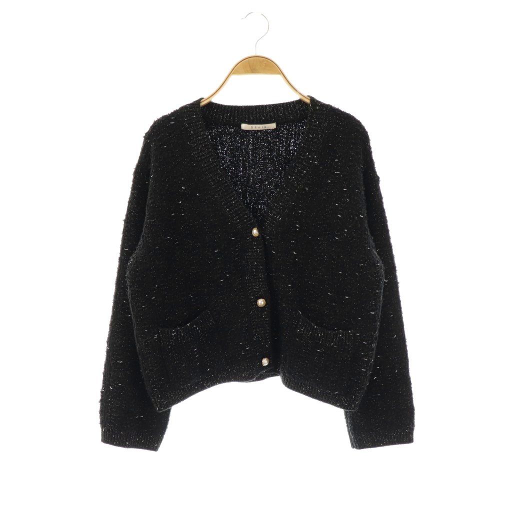 ストラ Stola. 23AW ラメ入りツイーディニットカーディガン V