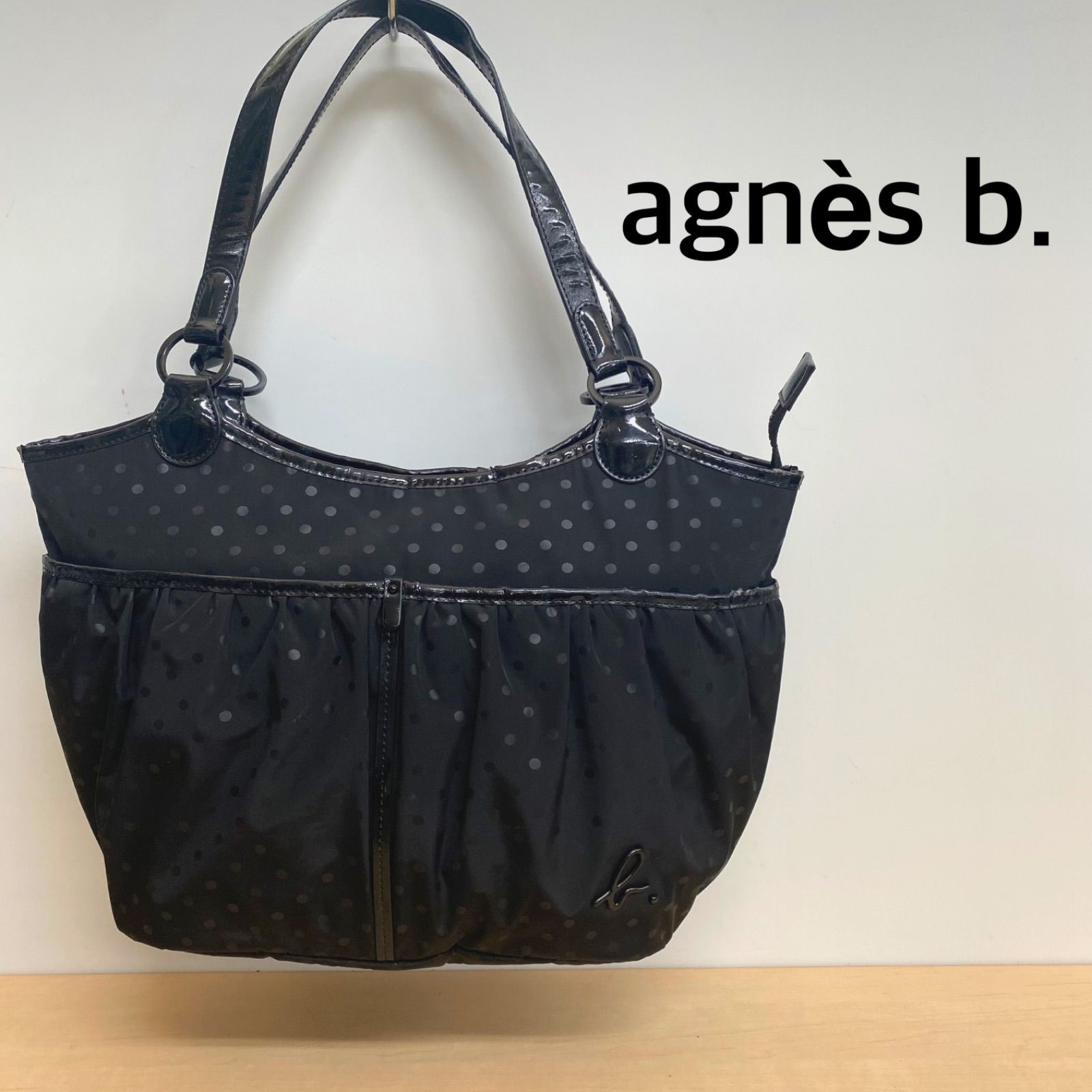 Agnes B. Agnes Bay Dot Pattern Women's Tote Bag [Bkr7-29] Y